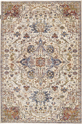 Alhambra 6504C Ivory/Beige Antique Style Contemporary Rug - Pendle Village Furniture